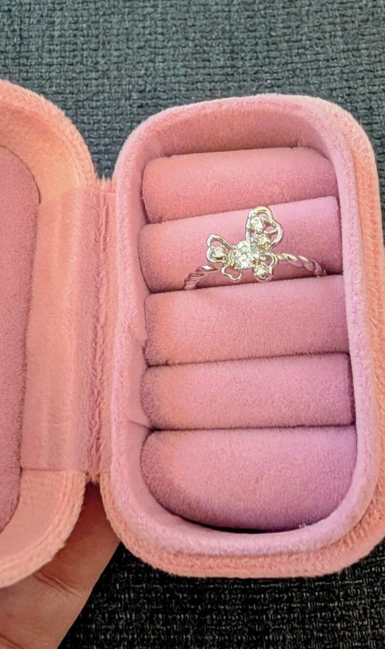 Moissanite Butterfly Ring